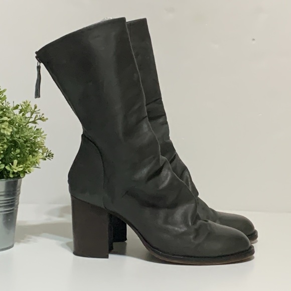 Free People Elle Block Heel Slouch Boots Dark Gray EU 41 - Picture 1 of 11